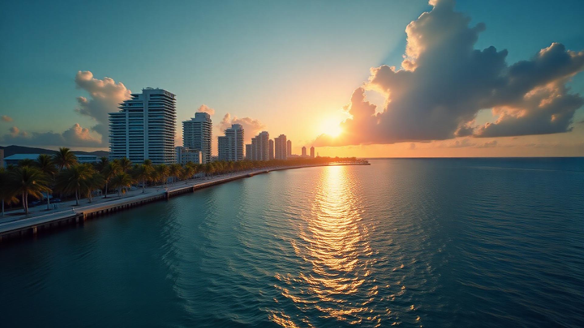 Cayman Islands Business District Skyline